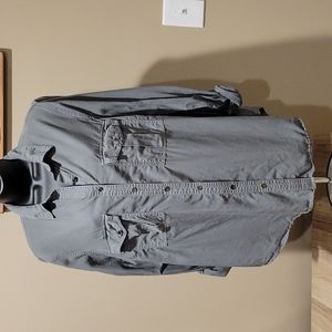 Forever 21+  Olive Button Up Long Sleeve Top 0X